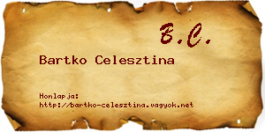 Bartko Celesztina névjegykártya