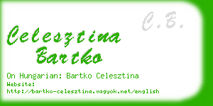 celesztina bartko business card